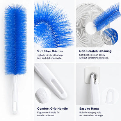 2 Counts Bendable Microfiber Head,Reusable Dust Remover💨