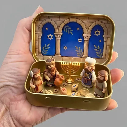 (🎁Last Day 49% OFF)🎄✝️Mini Christmas Nativity Set in a Tin Box