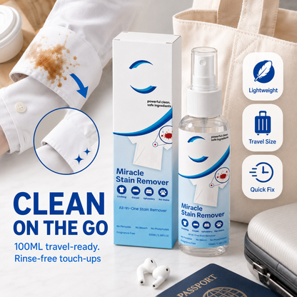 🌟Miracle Stain Remover-Portable Designs🧼Suitable for emergency use at home and in formal settings🎁Free towels