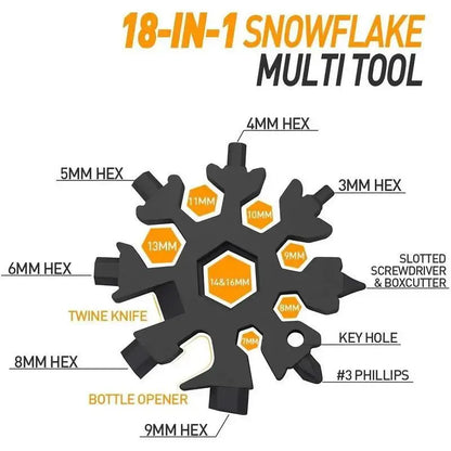 Viral 18‑in‑1 Snowflake Multi‑tool Stainless Steel Portable Wrench ❄️