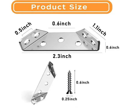 Stainless Steel Corner Brace, 90°Right AngleSupport Bracket