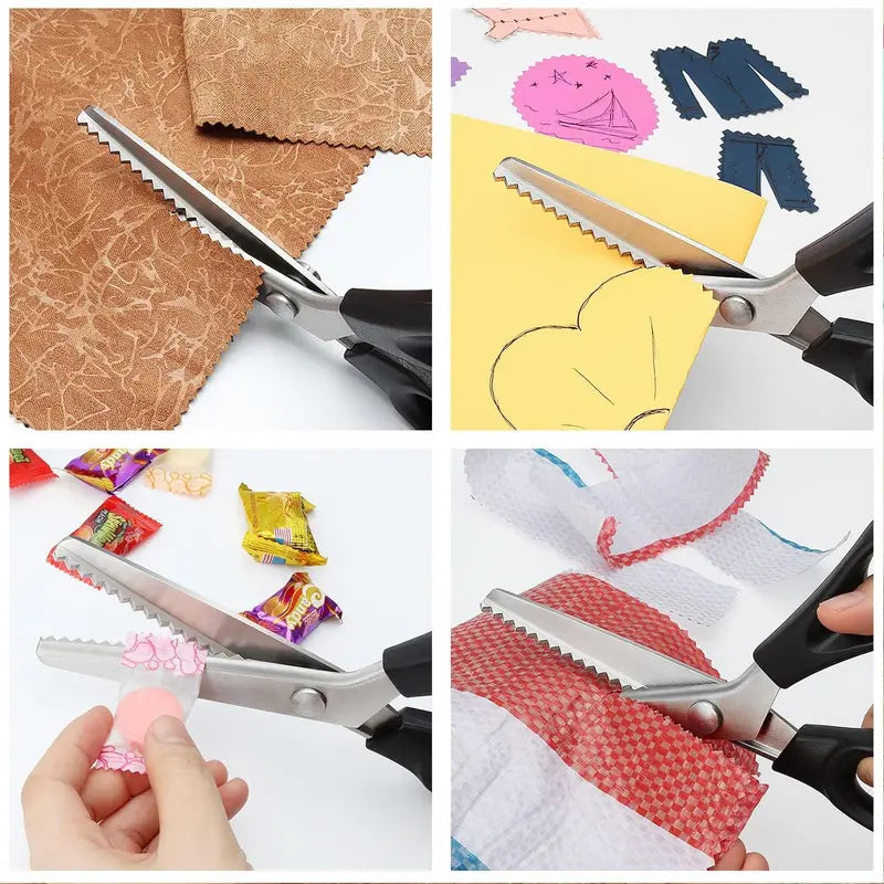 Stainless Steel Zig Zag Scissors with Serrated Teeth - Perfect for DIY Crafts✂️