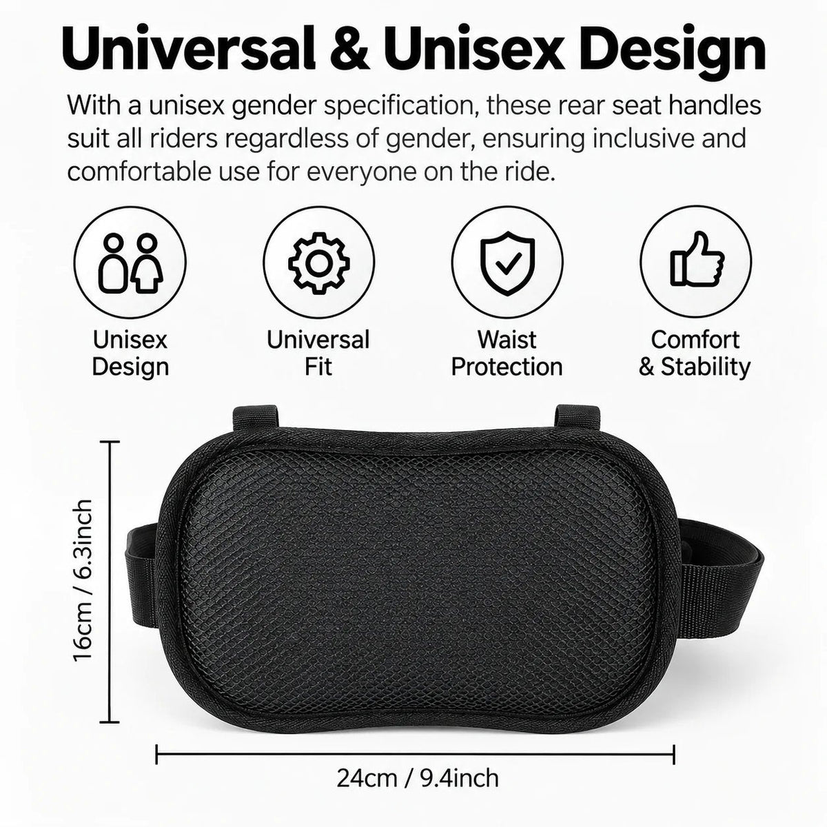 🏍️ Motorcycle Passenger Grip Belt | Wearable Pillion Hold Strap