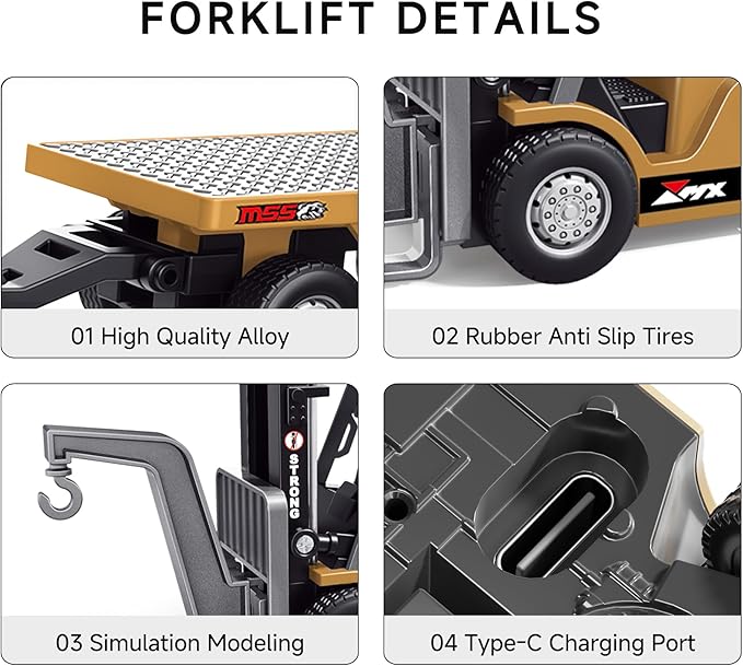 🚜 1:64 Premium Alloy Mini RC Construction Set