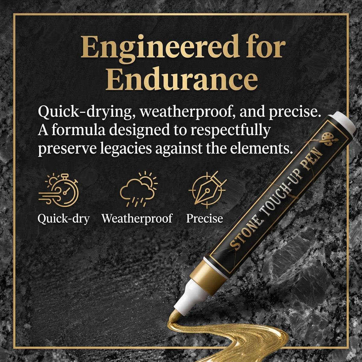 💐Golden Grave Marker Pen, Restore Faded Tombstone Inscriptions（BUY 1 GET 1 FREE！)