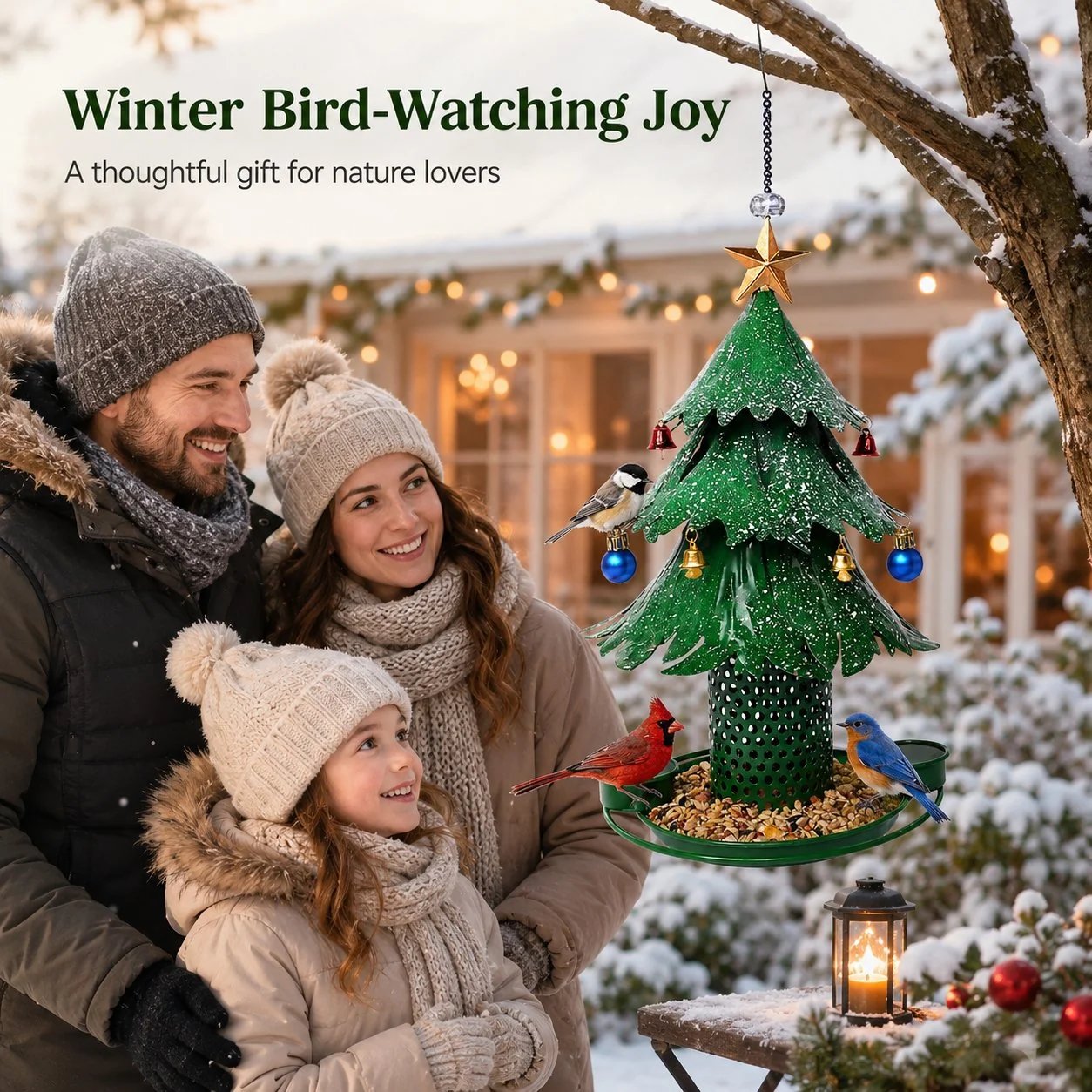🥰New Hot Sales - 49% OFF🎄 Christmas Tree Bird Feeder🐦Festive Garden Decor for Bird Lovers ✨