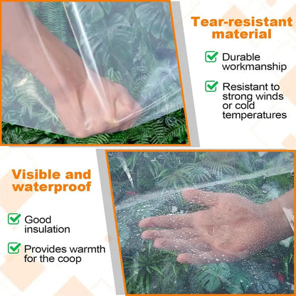 Clear Waterproof PE Tarp, Transparent Outdoor Cover with Metal Grommets🛡️
