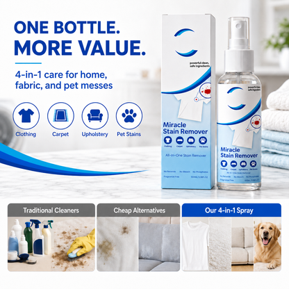 🌟Miracle Stain Remover-Portable Designs🧼Suitable for emergency use at home and in formal settings🎁Free towels