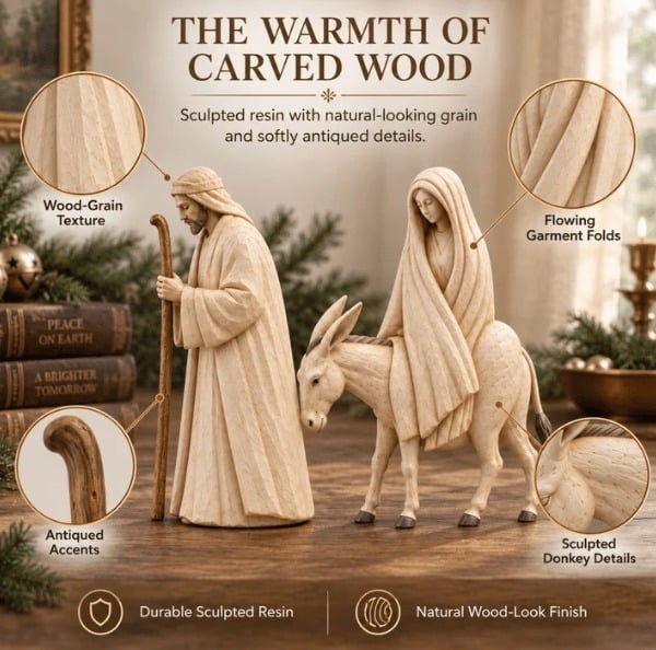 🔥  🌟 Journey to Bethlehem Christmas Nativity Scene Set ✨