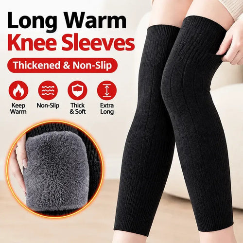 Long Knee Pads for Men and Women, One Size with Thick Wool Lining 🦵