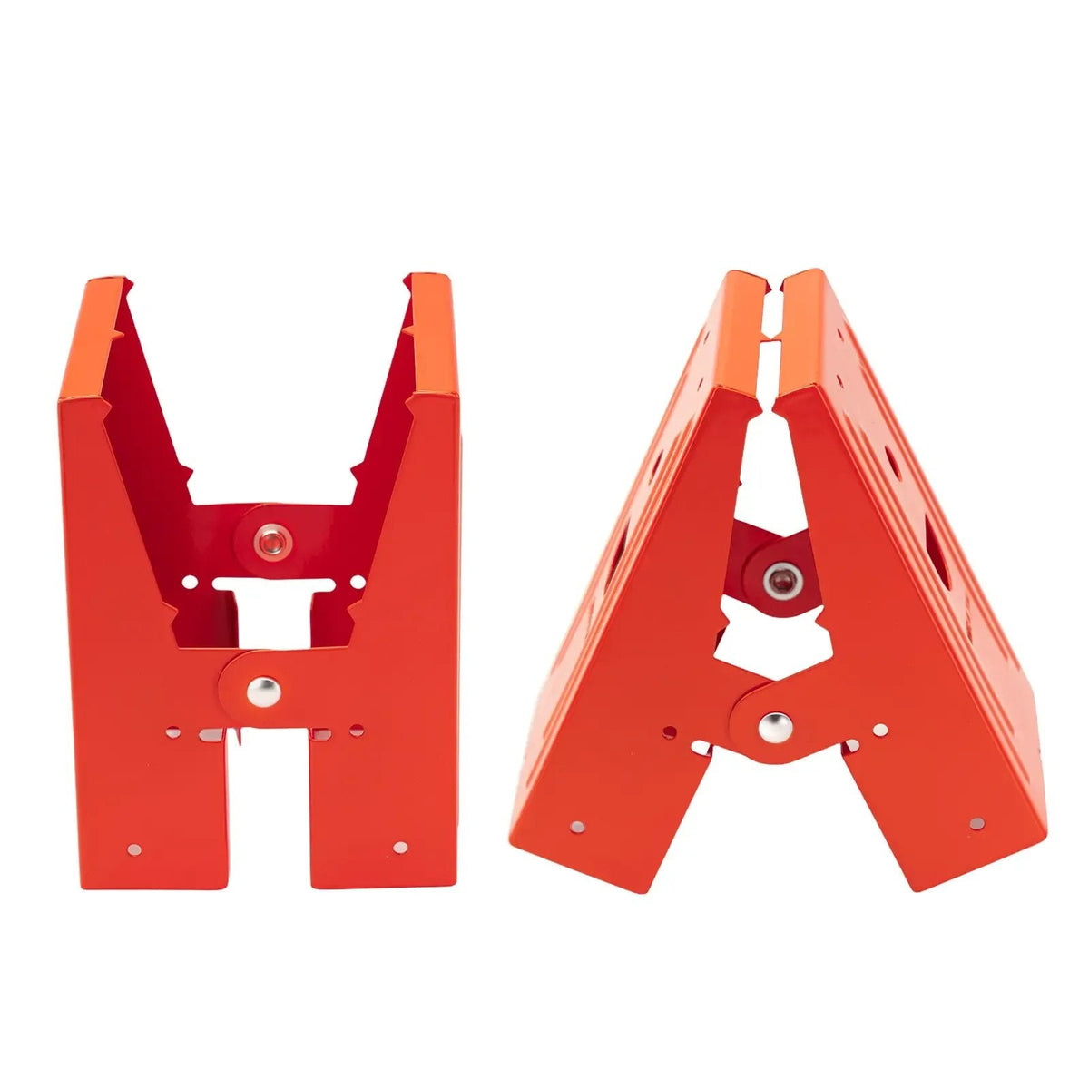 2-PACK Heavy Duty Sawhorse Brackets with Down Clamp – Adjustable Fast Fixed Clip for Woodworking, DIY Projects & Jobsite Cutting