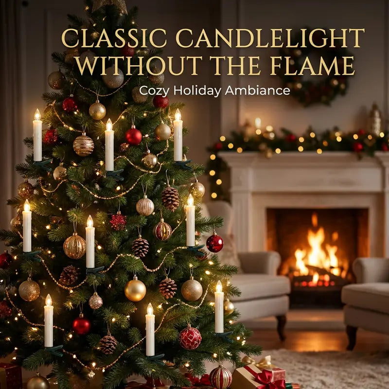 🎄 Flameless LED Christmas Candle Lights with Remote – 10/20 Pack