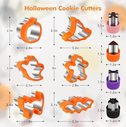 🎃 4-Piece Halloween Pancake Mold Set – Ghost, Bat, Pumpkin & Skull Silicone Breakfast Shapers