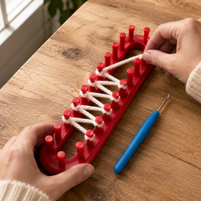 Beginner Long Knitting Loom & Hook Set