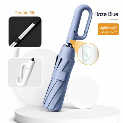 Automatic Folding Umbrella, Portable Rain Umbrella with Loop Buckle ☔