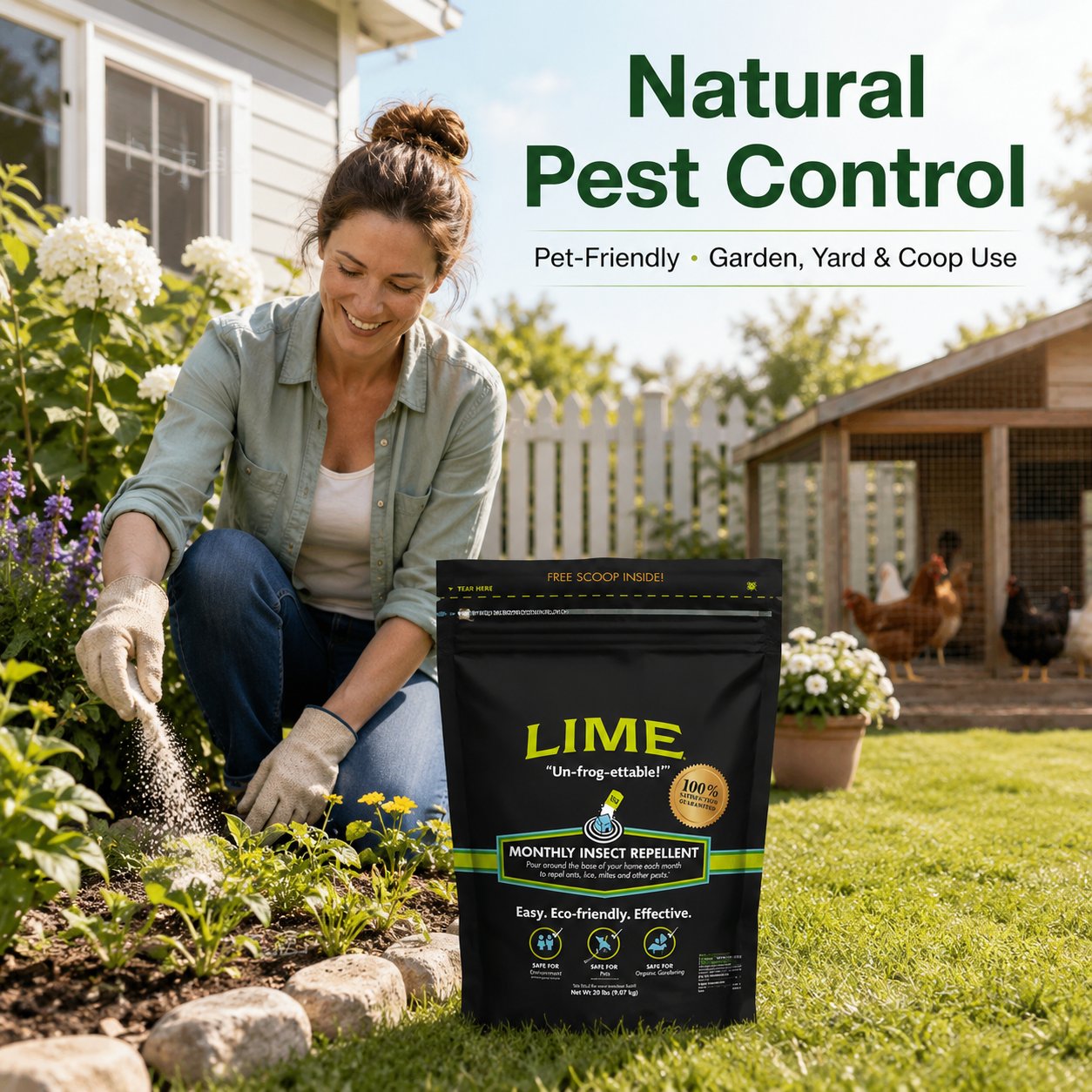 Pet Friendly Insect Repellent Spray, Multi-Use Pest Control Deodorizer for Home Garden Yard Chicken Coop