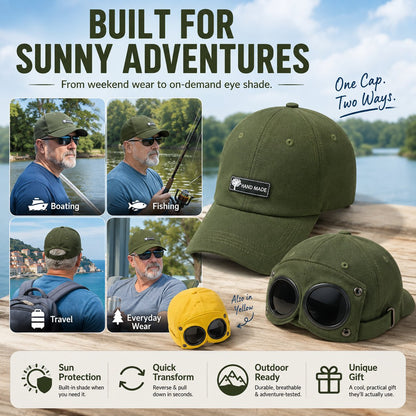 🧢2-in-1 Pilot Baseball Cap