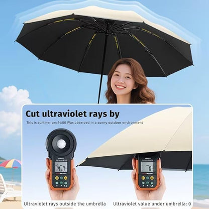 Automatic Folding Umbrella, Portable Rain Umbrella with Loop Buckle ☔