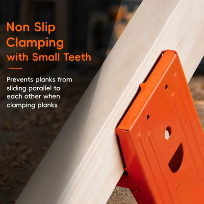 2-PACK Heavy Duty Sawhorse Brackets with Down Clamp – Adjustable Fast Fixed Clip for Woodworking, DIY Projects & Jobsite Cutting
