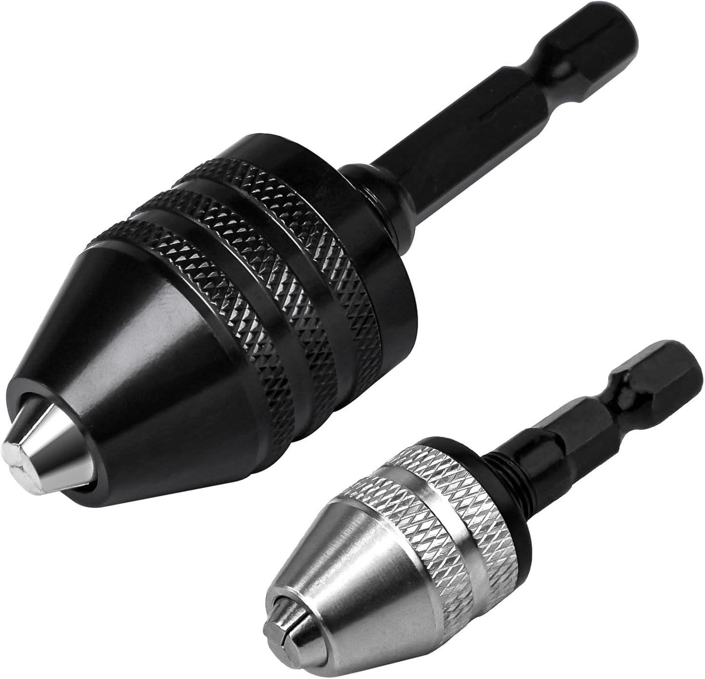 🔧 3-Piece Keyless Drill Chuck Adapter Set, 0.3-3.6mm and 0.6-8mm for Impact Drivers and Power Drills