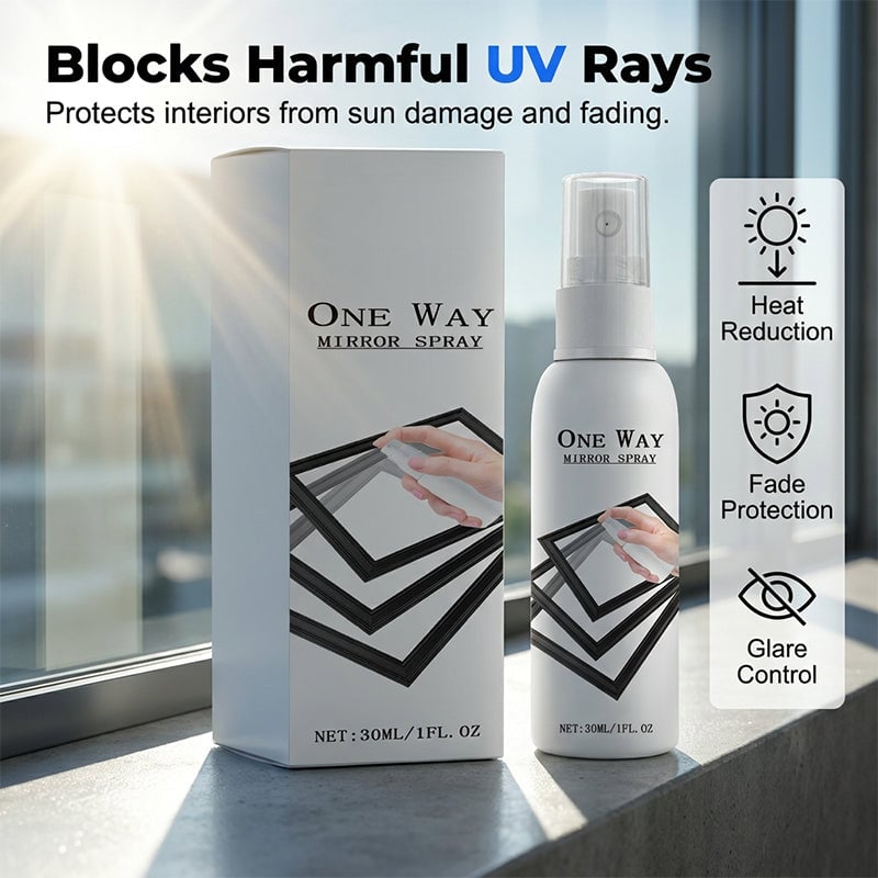 🪟  One Way Mirror Spray | Streak-Free Cleaner for Glass, Windows &  Mirrors