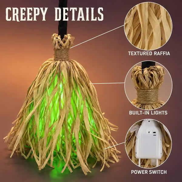 🎃Halloween Sale🎃Animated Witch Broom – Lights, Music & Motion – The Life of the Party