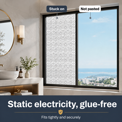 Static Cling Window Privacy Film UV Blocking Mirror Tint