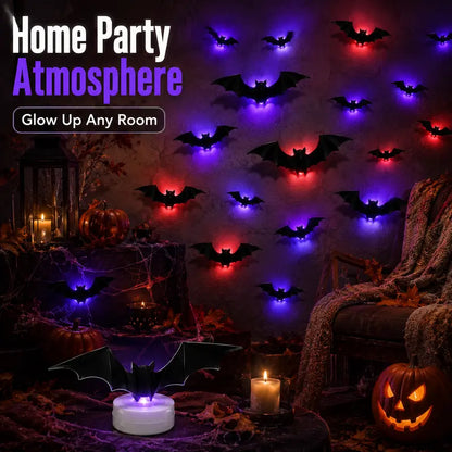 🔥 3D LED Bat Wall Decorations – 🦇 Create A Spooky Halloween Glow