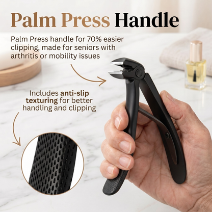 Wide-Jaw Nail Clippers for Seniors – Thick Nail Cutter with Angled Head