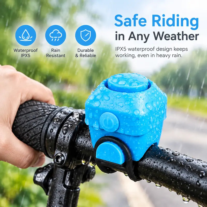 🚴 130dB Loud Electronic Bike Horn – Ride Safer Anywhere