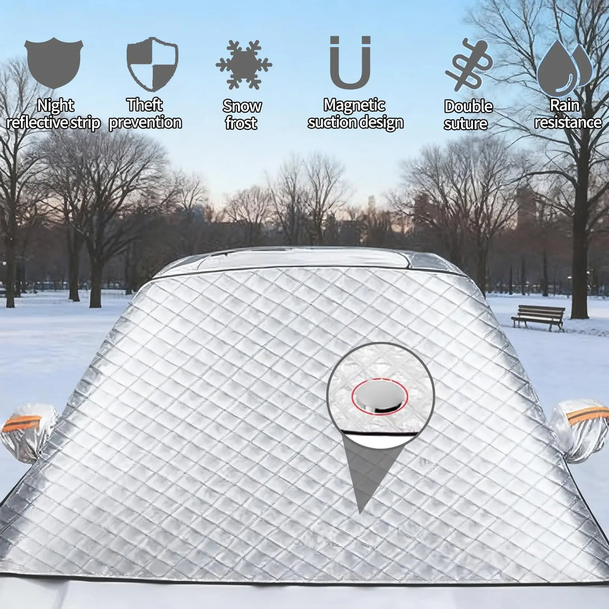 Car Windshield Protector Cover, Waterproof Against Snow Ice Frost Dust Rain ❄️