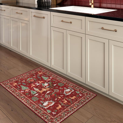 🎄Christmas Sale 49% OFF🎄Christmas Deer Santa Long Rug
