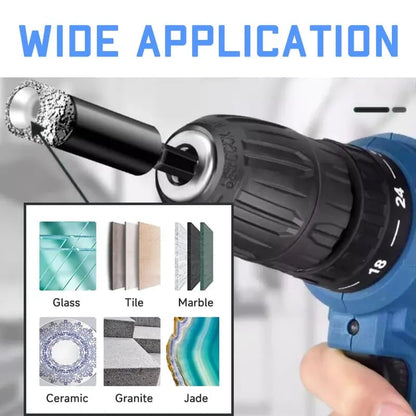 🔥49% OFF | 6Pcs Dry Diamond Drill Bit Set 🛠 Hex Shank Brazed Hole Saw for Tile, Glass & Granite