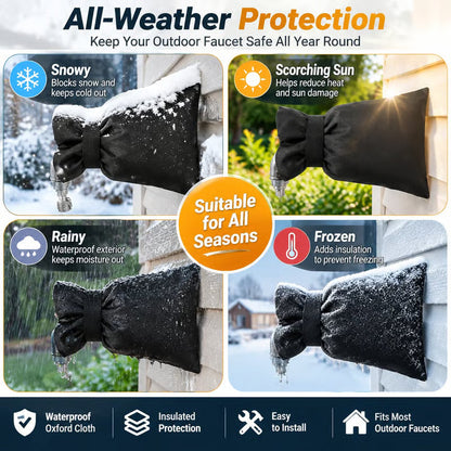🔥Black Friday Deal❄️ Outdoor Faucet Cover | Winter Freeze Protection Insulated Spigot Protector