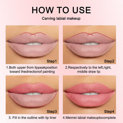 12Pcs Matte Lip Liner With Sharpener Set Waterproof Smudgeproof Precise Contour Lipstick Pens 🖌️