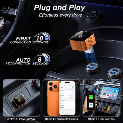 🚗 Wireless CarPlay & Android Auto Adapter – Wired-to-Wireless Converter