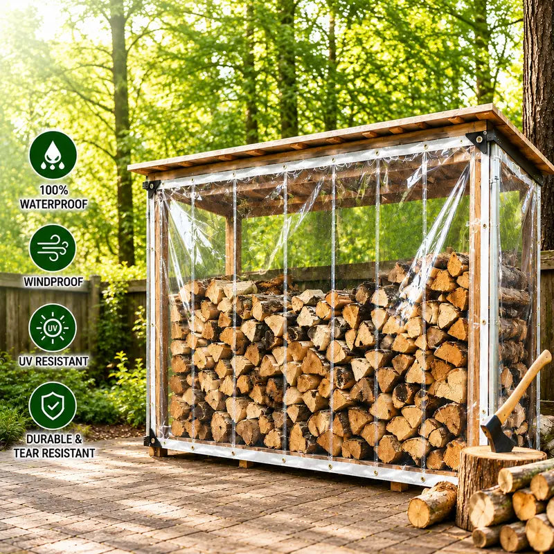 Clear Waterproof PE Tarp, Transparent Outdoor Cover with Metal Grommets🛡️