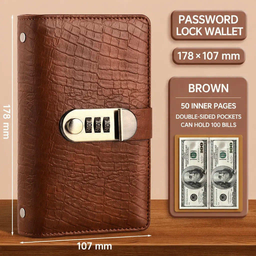 100‑Transparent‑Pocket Currency Collectors Album, Top‑Grade PU Leather📘