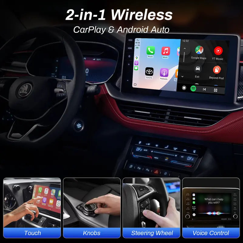 🚗 Wireless CarPlay & Android Auto Adapter – Wired-to-Wireless Converter