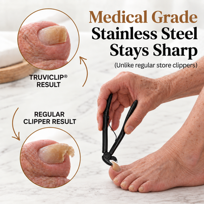Wide-Jaw Nail Clippers for Seniors – Thick Nail Cutter with Angled Head