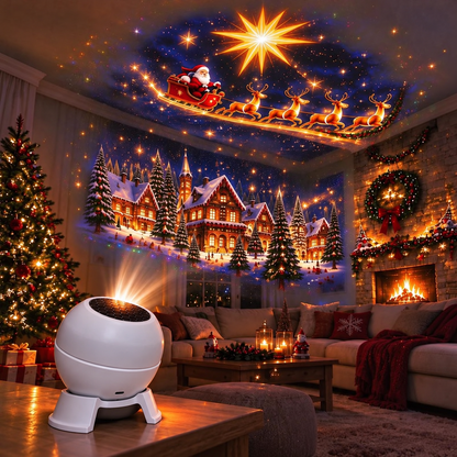 🎅 Turn Any Room Into a Christmas Wonderland – Holiday Projection Night Light