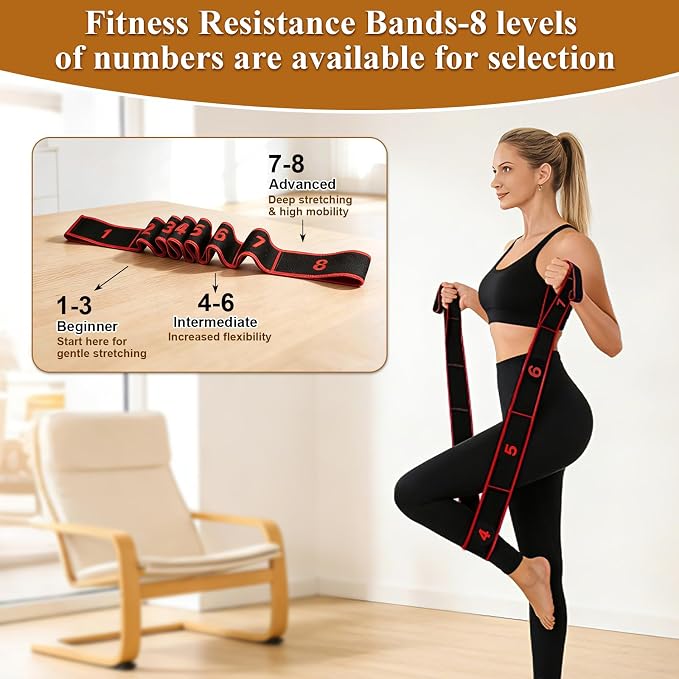 Fitness Resistance Bands for Stretching & Yoga