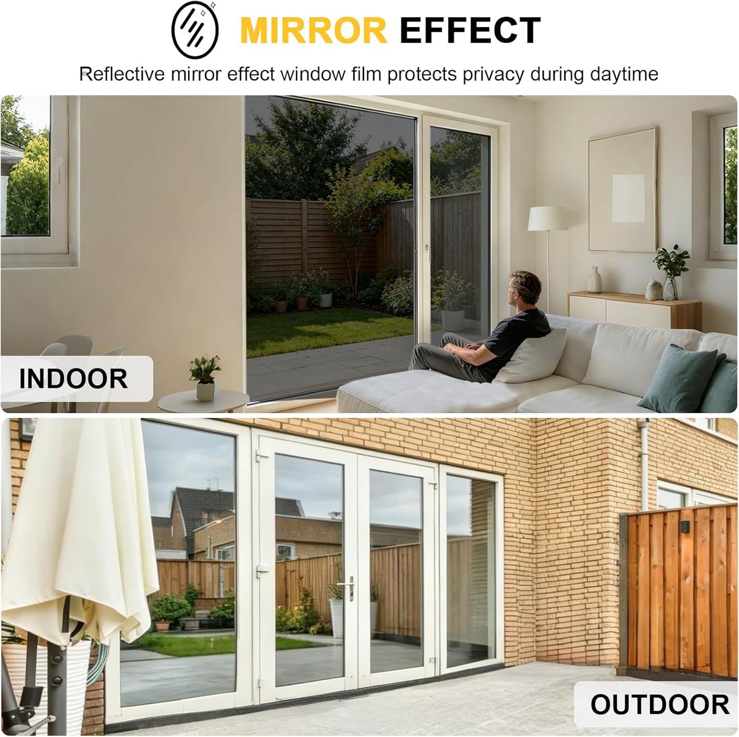 Anti-Peeping One-Way Window Film, Sun Block Privacy Sticker🏠