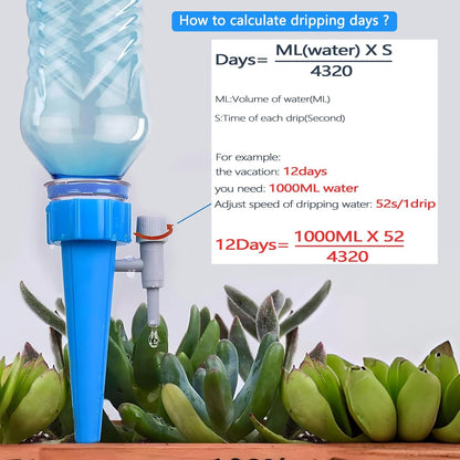 Adjustable Bottle-Top Plant Watering Spikes