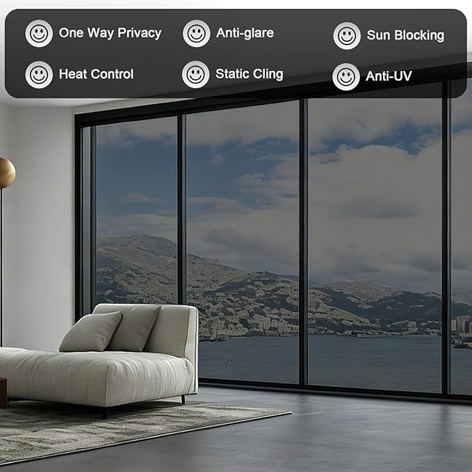 Anti-Peeping One-Way Window Film, Sun Block Privacy Sticker🏠