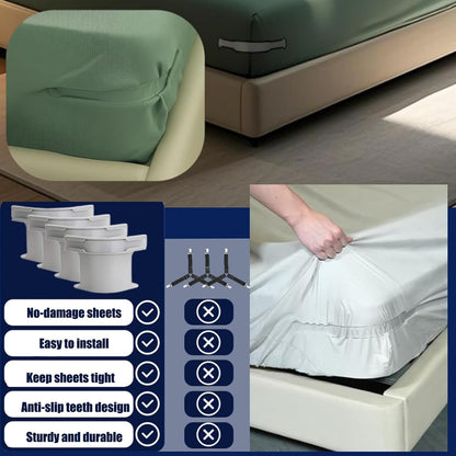 4-Pack Heavy Duty Bed Sheet Clips, Locking Mattress Corner Holders🛏️
