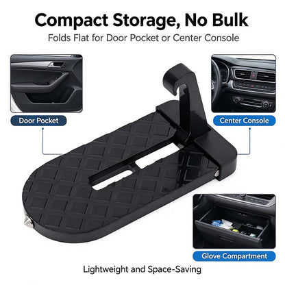 Car Door Step with Safety Hammer, Automotive Compact Anti-Slip Roof Latch Hook Ladder 🚙