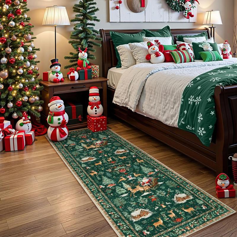 🎄Christmas Sale 49% OFF🎄Christmas Deer Santa Long Rug