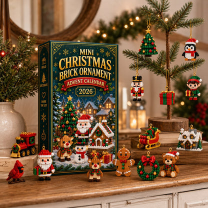 🔥49% OFF🎄 24Pcs Buildable Mini Christmas Ornament Advent Calendar for Holiday Decor