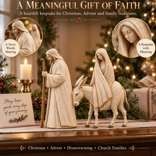 🔥  🌟 Journey to Bethlehem Christmas Nativity Scene Set ✨